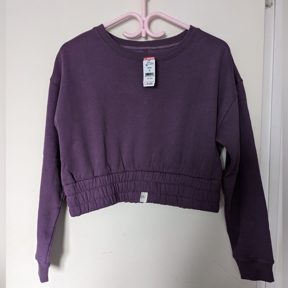 Le Grenier purple cropped sweater size large